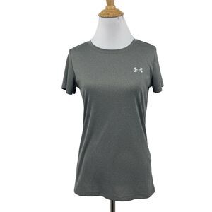Under Armour Shirt Womens XS Extra Small Gray Velocity Crew Loose Heatgear Tee